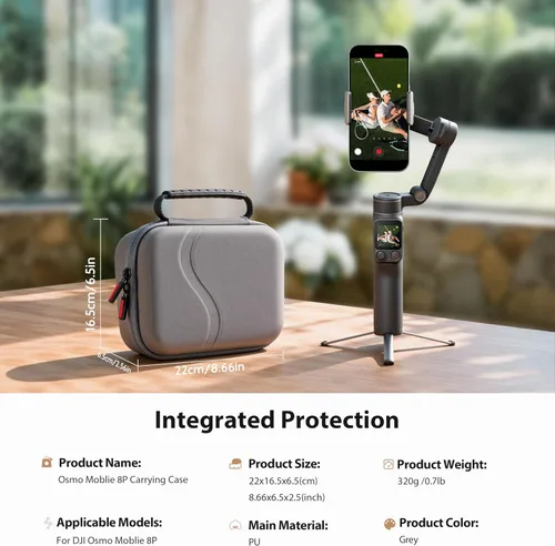 Vista 13 de Osmo Mobile 8P - Funda con asa y correa ajustable (no para OM 8)