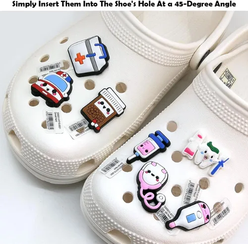 Vista 3 de Dijes decorativos para zapatos para enfermeras, bonitos accesorios para trabajadores de enfermería para niños y niñas, regalos para el personal
