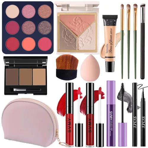 Vista 10 de Set de maquillaje para mujeres, kit de maquillaje para principiantes y profesionales, juego de maquillaje para adolescentes y adultos, regalo