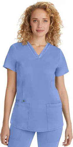 Vista 17 de Healing Hands Camiseta médica para mujer con 3 bolsillos y fácil cuidado, tela elástica de 2 vías 2278 Negro