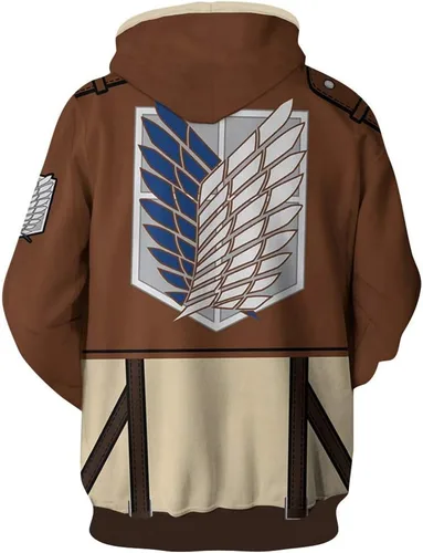 Vista 2 de Sudadera con capucha y suéter con cremallera y suéter unisex de anime para cosplay 3D