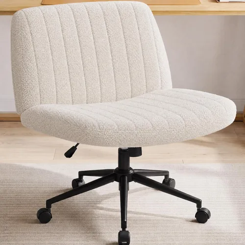 Vista 23 de OLIXIS Silla cruzada con ruedas, silla de tocador, escritorio de oficina en multicolor/fantasía (Inky)