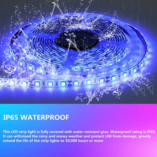 Vista 6 de Tira de luces LED para lancha, 32.8 pies, luces LED de pontón marino, luz interior de barco impermeable, luces debajo del túnel, luz de cubierta