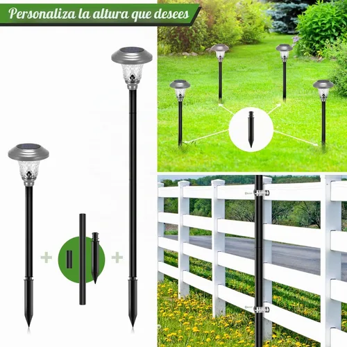 Vista 4 de ZOOHAR Kit de extensión de poste de luz para exteriores, poste de mejora de altura de luz solar de acero inoxidable de 55 pulgadas/4.6 pies