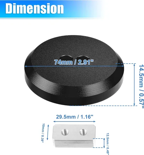 Vista 6 de X AUTOHAUX 4 almohadillas de aluminio Jack Pucks para Chevrolet Corvette C5 C6 C7 C8 Z06 ZR1 1997-2021 Jack Lift Pad Jack Lift Pad Adaptador de Negro