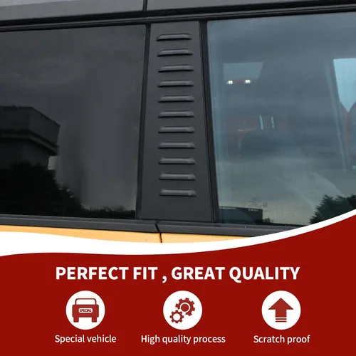 Vista 4 de RAZPOY Cubierta para panel de poste de pilar Bronco B, calcomanía para ventana de puerta trasera compatible con Ford Bronco 2021-2023 Accesorios