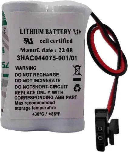 Vista 2 de 3HAC044075-001/01 7.2V SMB Batería para ABB Robot CPU ABBTA521 ABB3HAC16831-1