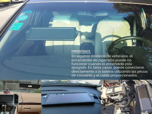 Vista 4 de Sunway Solar Cargador de Batería de Goteo y Mantenedor para Automóvil Panel Solar de 12V Cargador de Batería con Enchufe para Encendedor