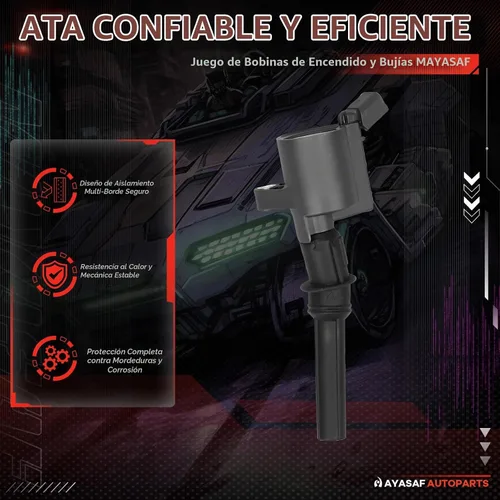 Vista 6 de DG508 Bobinas de encendido y bujías Juego de 8 unidades para Ford 2003-2014 E-150, 1997-2002 E-150 Econoline/E-250 Econoline, 1997-1998 E-350