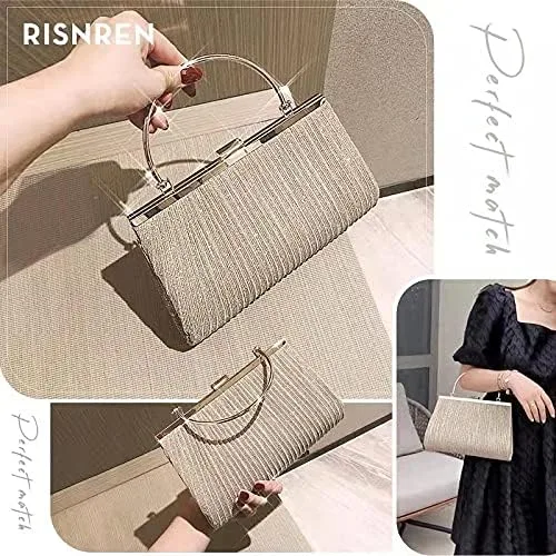 Vista 3 de Zlybola Monederos y bolsos de mano de noche bolsos cruzados clásicos para boda fiesta bolso de hombro para mujer
