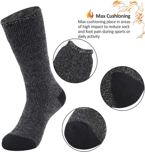 Vista 4 de Sunew - Calcetines deportivos térmicos, cálidos, unisex, gruesos, con aislamiento térmico, para invierno