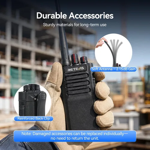 Vista 7 de Retevis Walkie Talkie RT29G Heavy Duty de largo alcance