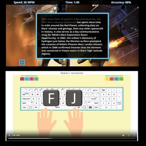 Vista 5 de Typing for Kids Ages 9-12 Keyboarding Space Mission: Learn to Type Software Program - Beginners to Advanced Computer Typing Games and Lessons
