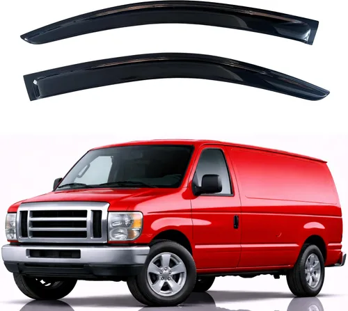 Vista 19 de KPY Protector de lluvia compatible con Ford Bronco 1980-1996, Ford F150 F250 F350, deflectores de ventilación lateral para visera de ventana