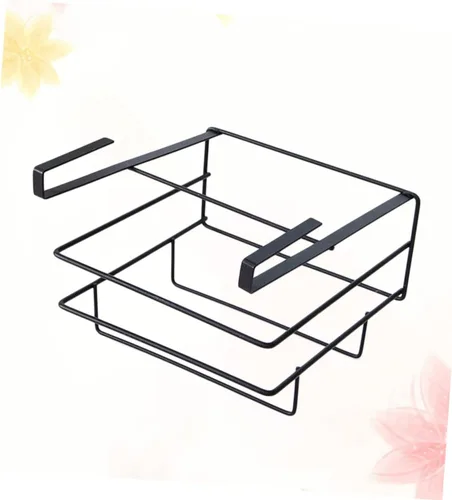 Vista 6 de BESTonZON Estante organizador de metal para colocar sobre la puerta, toallero, gabinetes de metal, cesta debajo del gabinete, tabla de cortar