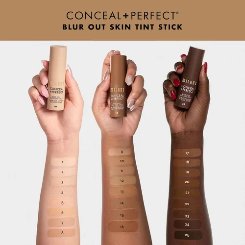 Vista 4 de Milani Conceal + Perfect Blur Out Skin Tint Foundation 12-Medium Olive 12 Bronceado Medio - Oliva