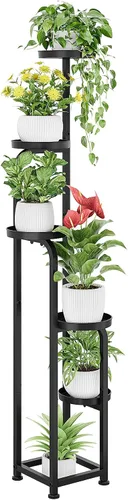Vista 12 de Bamworld - Soporte de esquina para macetas de metal para interiores y exteriores Verde oscuro