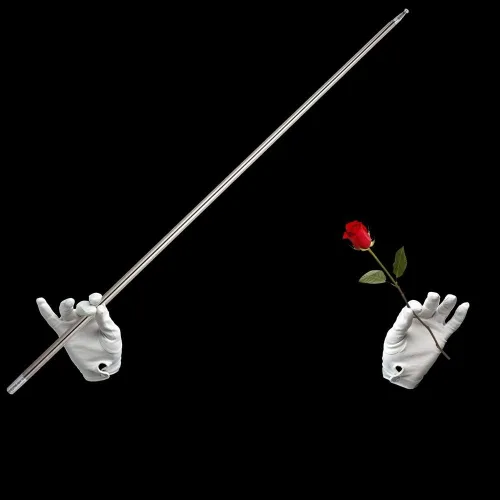 Vista 4 de Surakey Pocket Staff Magic - Varitas telescópicas para bastón elevado, plegable, retráctil, extensible, portátil, extensible, bastón de metal