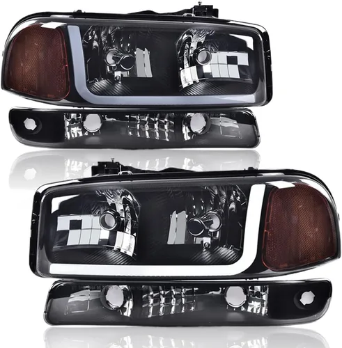 Vista 12 de Conjunto de faros LED DRL PIT66 para GMC Sierra 1999-2007, Yukon 00-06
