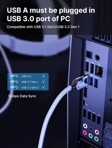 Vista 6 de JSAUX Cable de enlace de 16 pies compatible con accesorios MetaOculus Quest 2ProPico 4 y PCSteam VR, USB 3.0 de alta velocidad de transferencia