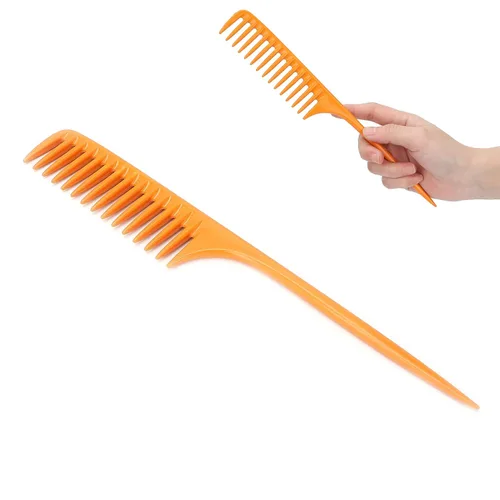 Vista 4 de Peine de cola de rata, práctico peine profesional exquisito para cabello para partición de cabello para resaltar