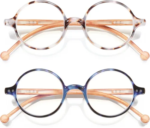 Vista 11 de Gafas de Lectura Redondas para Mujeres y Hombres con Bloqueo de Luz Azul, Lectores Circulares Unisex Ultraligeros, Gafas de Lectura sin Prescripción
