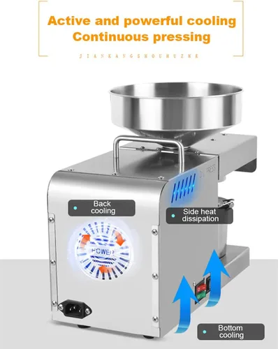 Vista 7 de CGOLDENWALL Máquina de prensa de aceite, extractor de aceite automático con doble control de temperatura, expulsor de aceite frío/caliente para uso