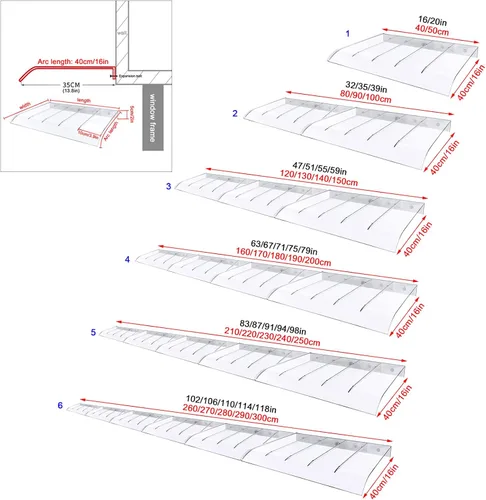 Vista 3 de Toldo invisible para ventana, toldo para puerta, toldo arqueado para puerta, toldo de entrada para patio al aire libre, cubierta moderna