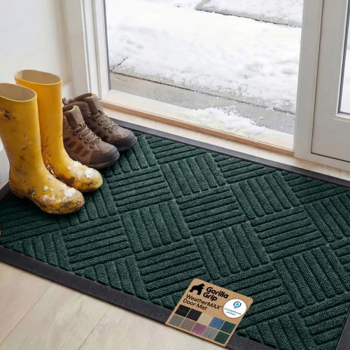 Vista 47 de Gorilla Grip - Tapete WeatherMax todo terreno 100% impermeable, caucho natural, resistente a manchas y decoloración, interior y exterior, fácil
