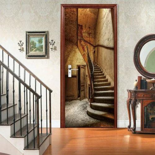 Vista 158 de Calcomanías 3D para puerta, murales para despegar y pegar, papel tapiz de caballo, calcomanías autoadhesivas extraíbles de PVC, impermeable, póster