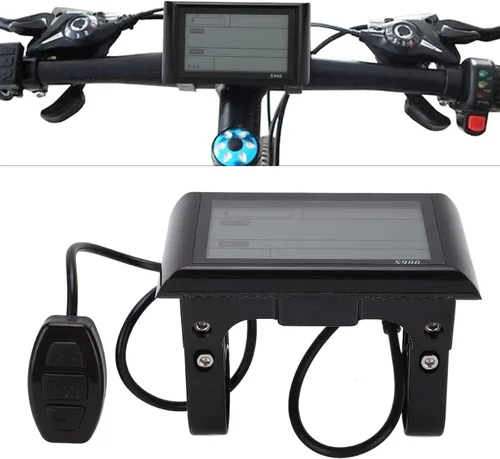 Vista 4 de Computadora de bicicleta, panel de control de pantalla LCD S900, 36 V 48 V bicicleta eléctrica LCD medidor de pantalla LCD computadora de ciclismo