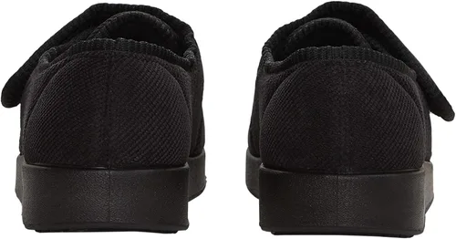 Vista 4 de Silverts - Zapatillas para hombre con cierre ajustable y suave, cómodas, color azul marino y negro