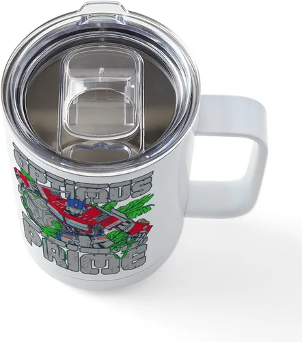 Vista 5 de CafePress Transformers 7 Optimus Prime Jungle - Taza de viaje aislada de acero inoxidable de 15 onzas