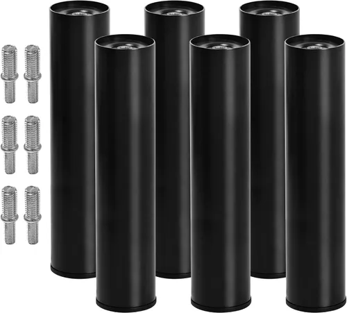 Vista 12 de Patas de metal de 2 pulgadas de repuesto para base de cama ajustable eléctrica, tornillo no ajustable en patas cortas