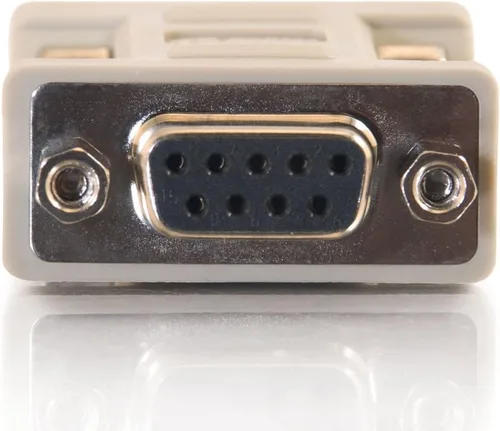 Vista 3 de C2G 08075 DB9 macho a DB9 hembra Serial RS232 adaptador de módem nulo, beige