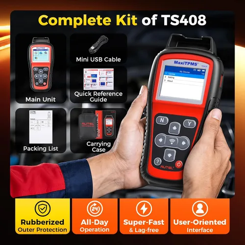 Vista 8 de Autel MaxiTPMS TS408 TPMS Herramienta de reaprendizaje, escáner de programación TPMS 2026 Lite Ver. de TS501 Pro TS508WF TS601, sensores