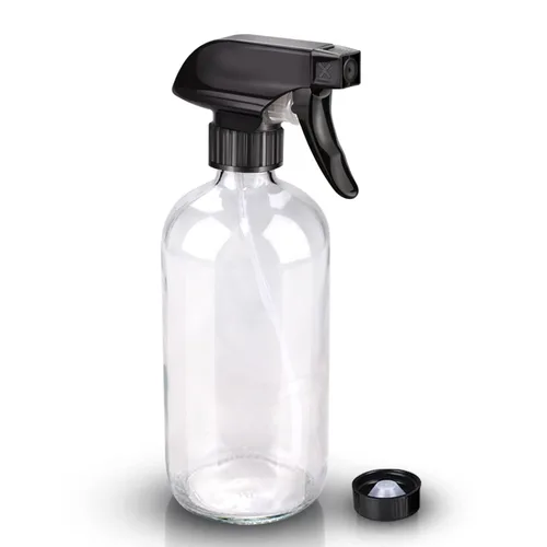 Vista 10 de Botellas de spray de vidrio ámbar Wedama, botellas de spray de vidrio de 16 oz para soluciones de limpieza y aceites esenciales, botella de spray