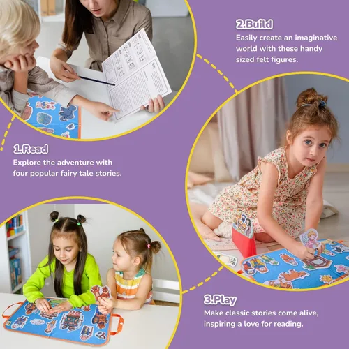Vista 2 de CHEFAN Paquete de 12 Piezas de Historias Bíblicas para Tablero de Fieltro, Historias de Tablero de Franela para Actividades Preescolares Incluye una
