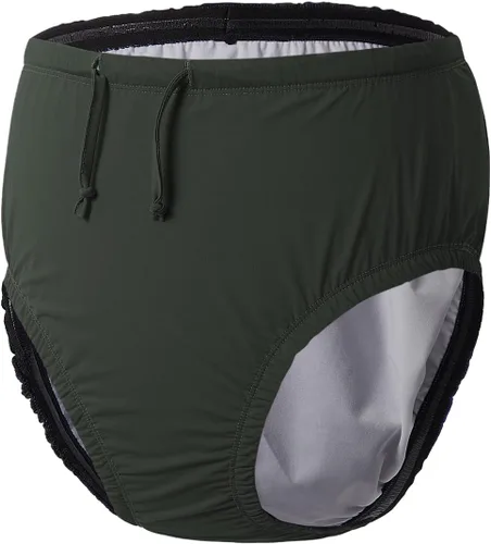 Vista 7 de Pañales de natación reutilizables para adultos, ropa de baño para necesidades especiales para incontinencia, cubiertas de pañales de tela Negro