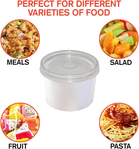 Vista 4 de Recipientes de sopa de papel de 12oz con tapas, cuencos de sopa desechables con tapas, 50