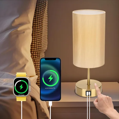 Vista 11 de Lámpara de mesa pequeña para dormitorio, lámparas de noche para mesitas de noche, lámpara de luz minimalista para mesita de noche, lámparas