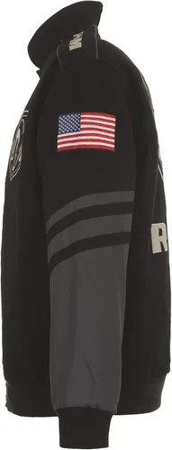 Vista 4 de JH DESIGN GROUP Chaqueta Dodge RAM para hombre, un abrigo de sarga clásico bordado