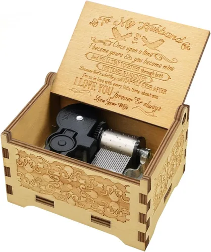 Vista 12 de Sooharic You are My Sunshine - Caja de música para hija, hijo, papá, mamá, única para niños, caja de música de madera con grabado vintage