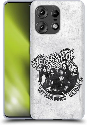 Vista 29 de Head Case Designs Officially Licensed Aerosmith 1987 Permanent Vacation Black and White Gel Case [Military Grade Protection] Compatible with Moto E7