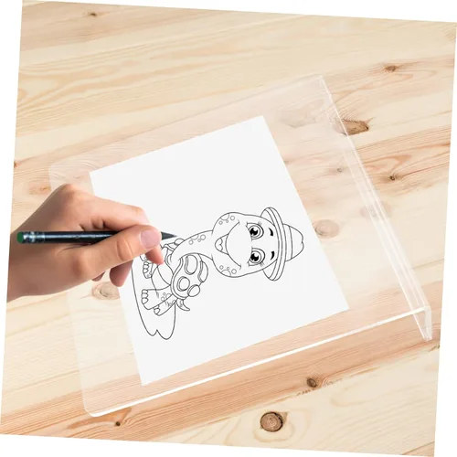Vista 7 de NUOBESTY Tablero de dibujo acrílico, soporte de caballete para artistas y estudiantes, ligero, grueso, inclinado para pintar, mostrar fotos y leer