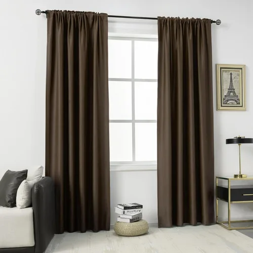 Vista 22 de DUALIFE Cortinas opacas de 45 pulgadas de largo, 2 paneles para ventanas pequeñas de dormitorio, aislamiento térmico, bolsillo para barra, cortinas
