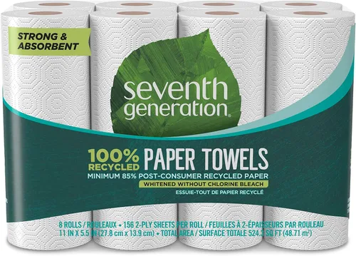 Vista 13 de Seventh Generation Toallas de papel, 100% papel reciclado, 2 capas, 1 rollo (el embalaje puede variar)