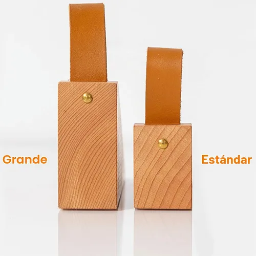 Vista 5 de Cuña antideslizante grande de madera para puerta, cuña de puerta de madera sólida, cuñas de puerta resistentes y duraderas, se ajusta a la costura