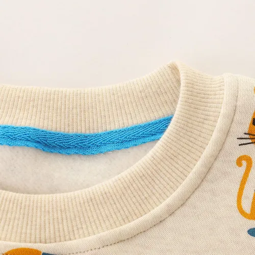 Vista 4 de Bumeex Sudadera de manga larga con cuello redondo de algodón para bebé niño pequeño 1-7T