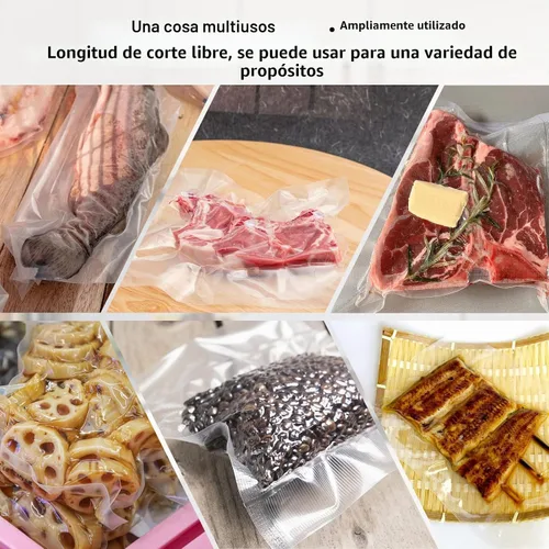 Vista 7 de Bolsas selladoras al vacío, 7 cm*10 cm, 100 piezas, diseño precortado de alta resistencia, grado comercial, bolsa sellable para alimentos apta
